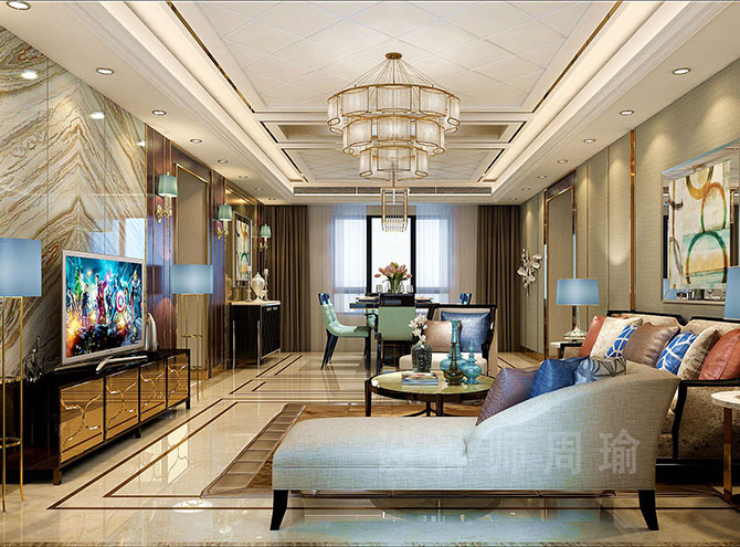 欧美色色鸡世纪江尚三室两厅168平装修设计效果欣赏
